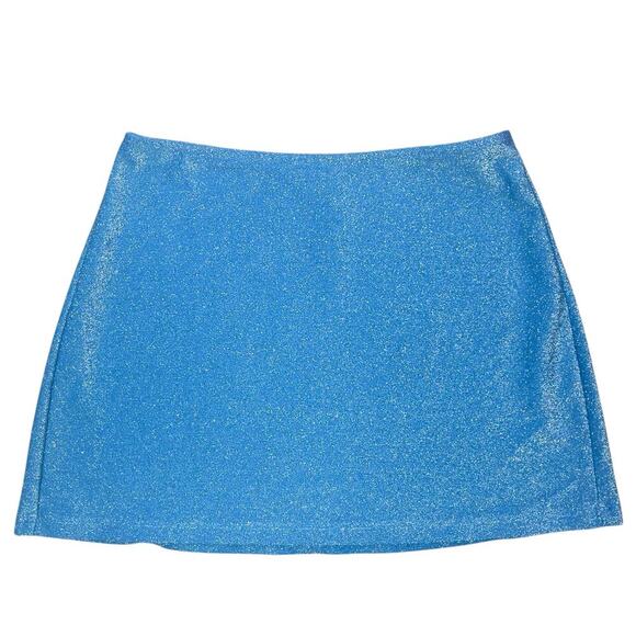 Victoria’s Secret Pink Shimmer Glitter Blue Mini Swim Cover Up Skirt XS - Picture 9 of 11